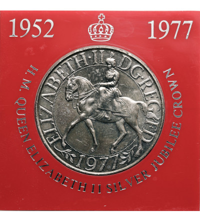 Great Britain. 25 Pence / 1 Crown 1977, Silver Jubilee, 25th Anniversary of the Accession to the Throne of Queen Elizabeth II