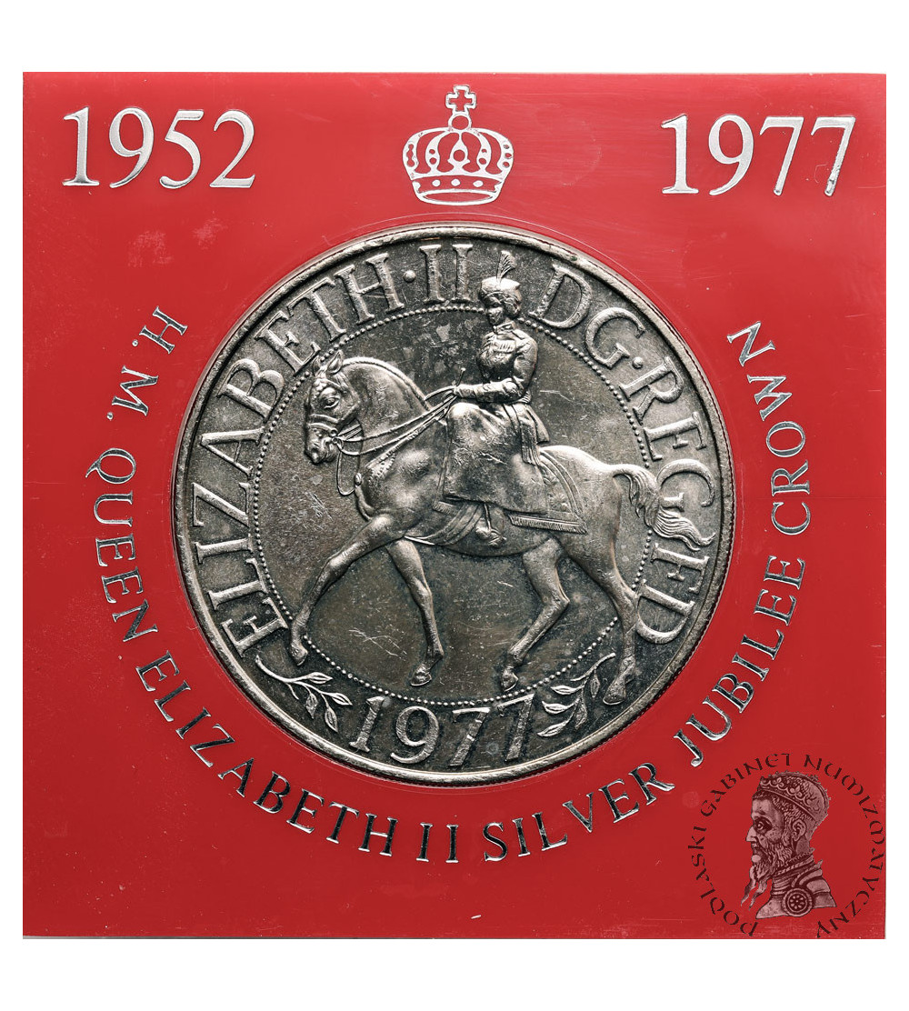 Great Britain. 25 Pence / 1 Crown 1977, Silver Jubilee, 25th Anniversary of the Accession to the Throne of Queen Elizabeth II