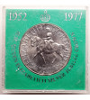 Great Britain. 25 Pence / 1 Crown 1977, Silver Jubilee, 25th Anniversary of the Accession to the Throne of Queen Elizabeth II
