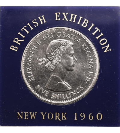 Wielka Brytania, Elżbieta II (1952-2022). 5 szylingów 1960, Brytyjska Wystawa w Nowym Jorku