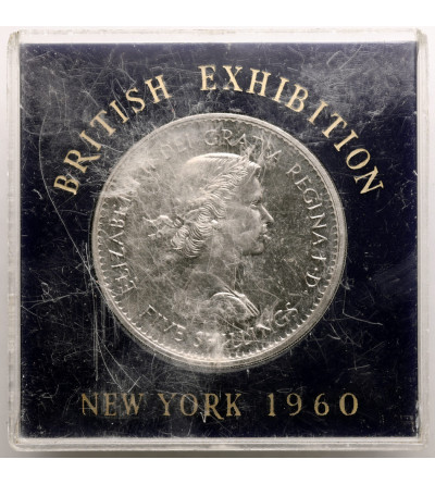 Great Britain, Elizabeth II (1952-2022). 5 Shillings 1960, British Exhibition in New York