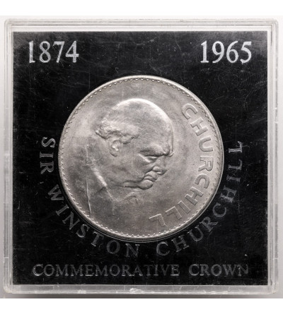 Great Britain, Elizabeth II (1952-2022). 25 Pence / 1 Crown 1965, Death of Sir Winston Churchill