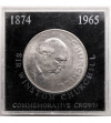 Great Britain, Elizabeth II (1952-2022). 25 Pence / 1 Crown 1965, Death of Sir Winston Churchill