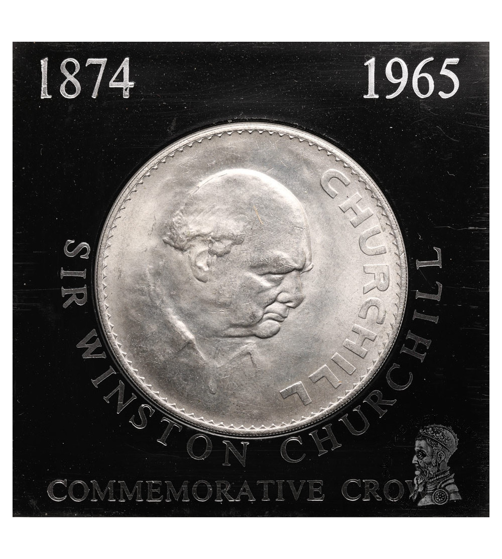 Wielka Brytania, Elżbieta II (1952-2022). 25 Pence / 1 Korona 1965, Śmierć Sir Winstona Churchilla