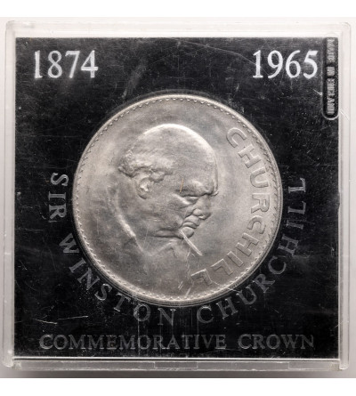 Great Britain, Elizabeth II (1952-2022). 25 Pence / 1 Crown 1965, Death of Sir Winston Churchill