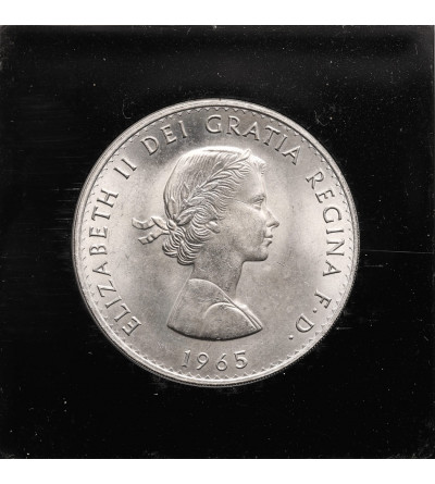 Wielka Brytania, Elżbieta II (1952-2022). 25 Pence / 1 Korona 1965, Śmierć Sir Winstona Churchilla