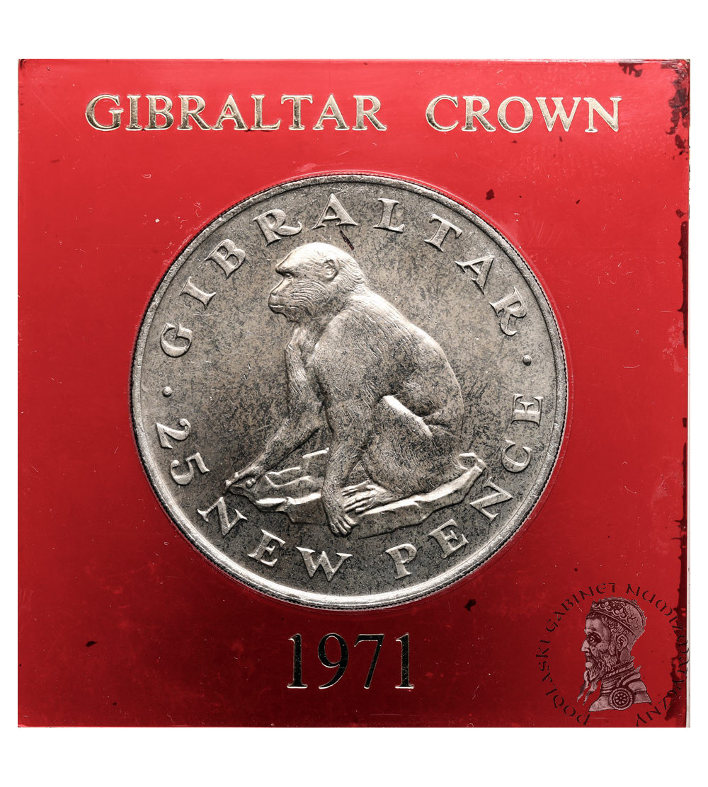 Gibraltar, Elizabeth II (1952-2022). 25 New Pence (Crown) 1971
