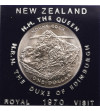 Nowa Zelandia, Elżbieta II (1952-2022). 1 dolar 1970, Wizyta Królewska, Mount Cook