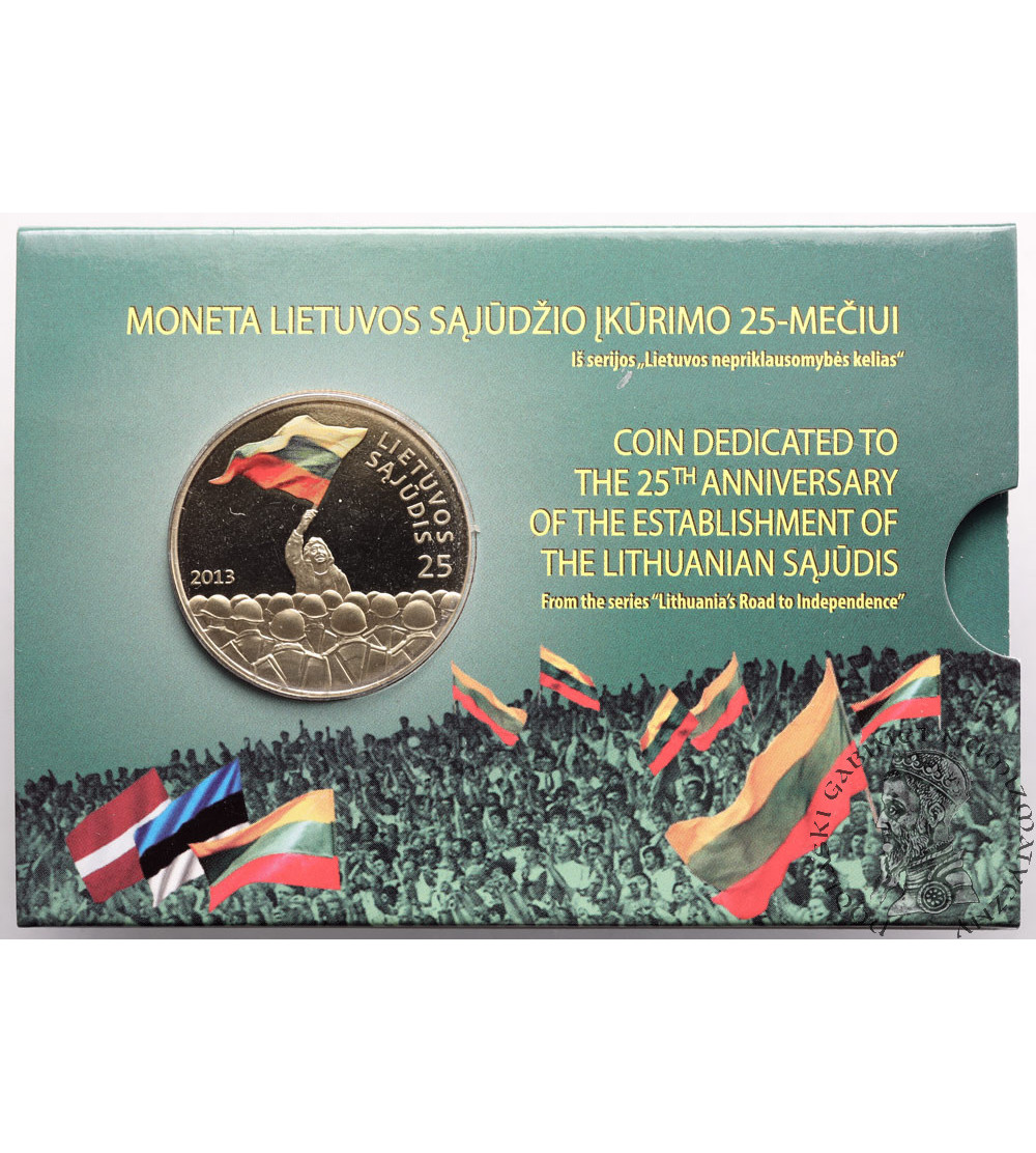 Lithuania. 25 Litai 2013, 25th anniversary of the Lithuanian Sąjūdis movement