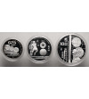 Mexico. Official collector's silver set: 25, 50, 100 Pesos 1986, FIFA World Cup - Proof