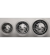 Mexico. Official collector's silver set: 25, 50, 100 Pesos 1986, FIFA World Cup - Proof