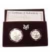 USA. Official set: 1/2 and 1 Dollar 1992, XXV Summer Olympics in Barcelona 1992