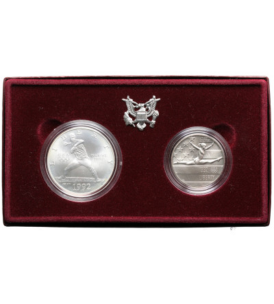 USA. Oficjalny zestaw: 1/2 i 1 dolar 1992, XXV Olimpiada Letnia w Barcelonie 1992