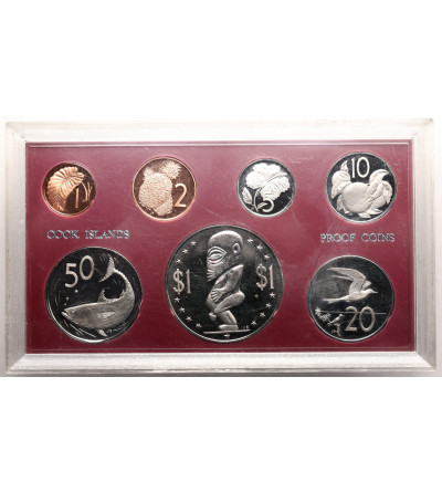 Wyspy Cooka, Elżbieta II (1952-2022). Zestaw rocznikowy Proof 1972, 7 monet