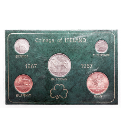 Ireland. 1967 Annual set, 5 coins