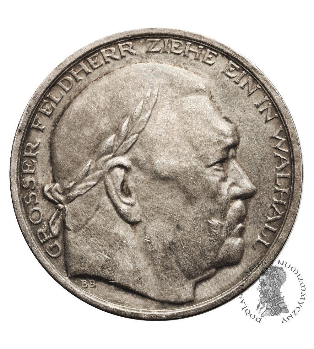Niemcy, III Rzesza. Srebrny medal pośmiertny bez daty (1934), Paul von Hindenburg (1847-1934)