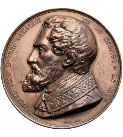 Belgia, Liege, Leopold I (1831-1865). Medal bez daty (1848-1850), biskup Notger de Liège