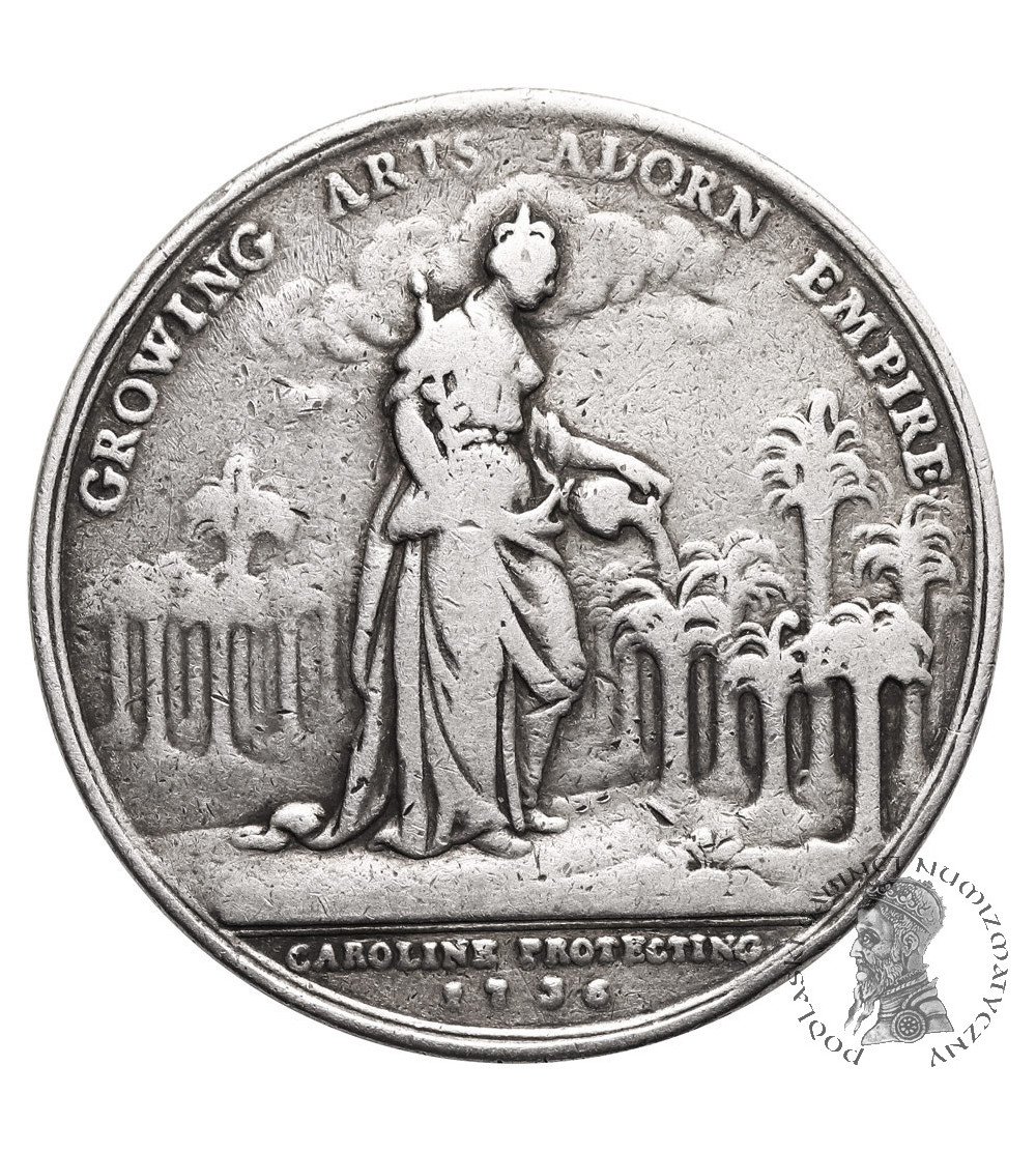 Great Britain, George II (1727–1760). 1736 Silver Medal, AMERICAN COLONIES Jernegan Lottery