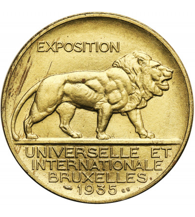 Belgia / Kongo Belgijskie, Leopold III (1934-1951). Medal 1935 upamiętniający udział Konga na Wystawie Światowej w Brukseli