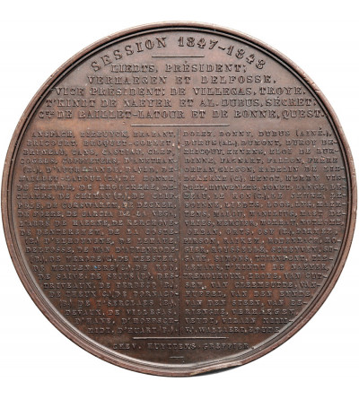 Belgium, Leopold I (1831-1865). 1848 Medal ,,Le Cabinet de 12 aout" (Cabinet of August 12, 1847) Charles Rogier