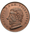 Belgia, Antwerpia, Leopold II (1865-1909). Medal satyryczny 1868 Jozef Cornelis Van Put (1811-1877)