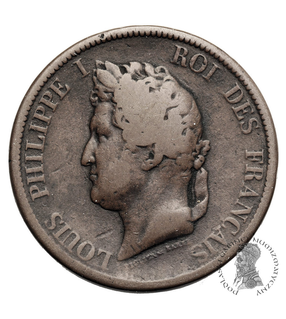 Francuskie Kolonie, Ludwik Filip I (1830-1848). 10 Centimes 1839 A, Paryż,  bite dla Gwadelupy