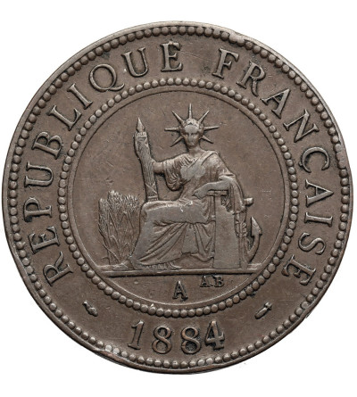 French Cochin China. 1 Cent 1884 A, Monnaie de Paris