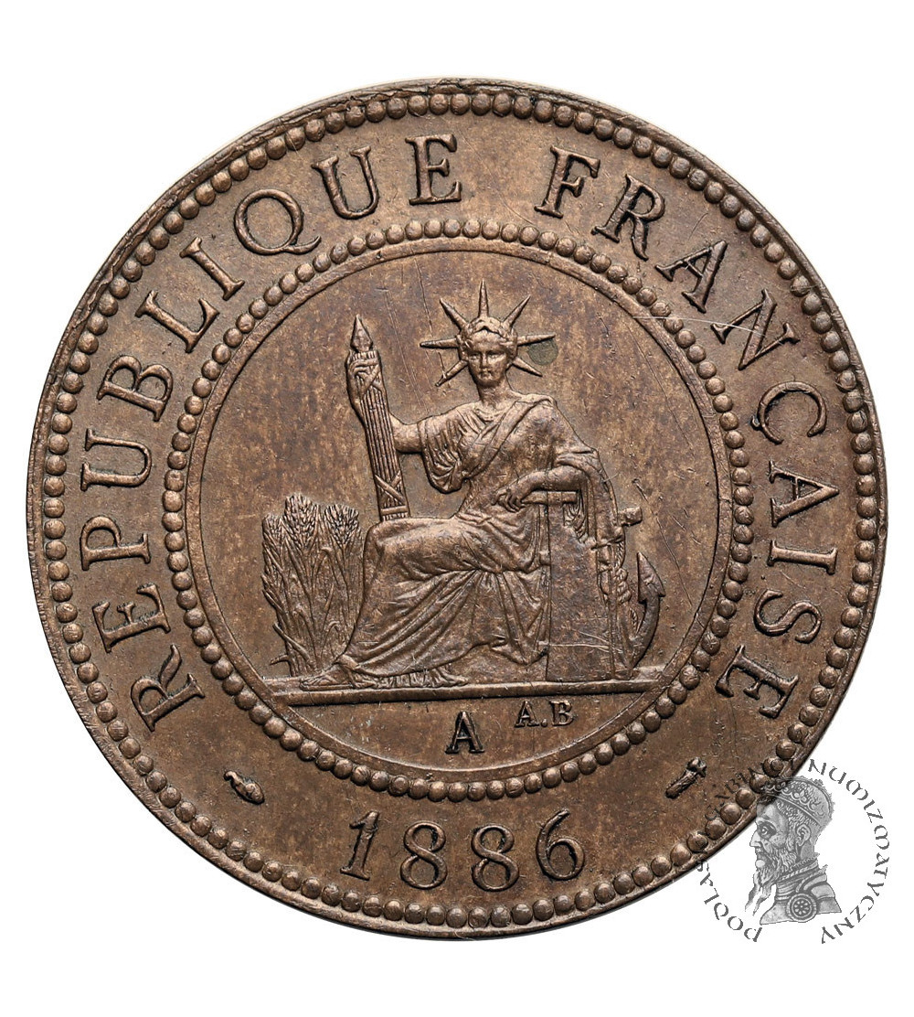 Indochiny Francuskie. 1 cent 1886 A