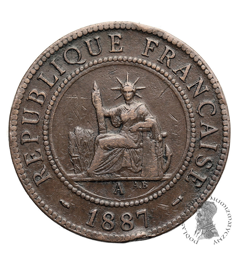 French Indochina. 1 Cent 1887 A