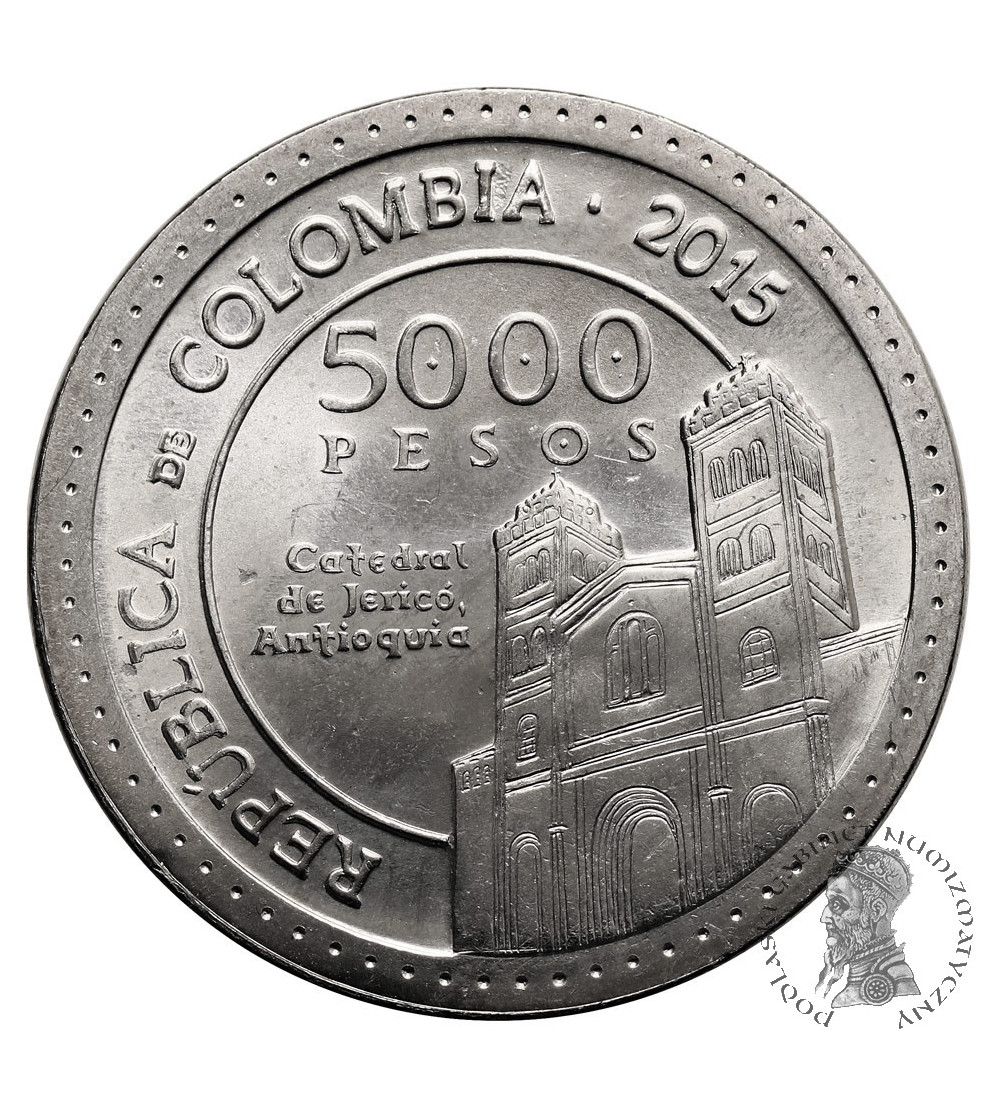 Kolumbia. 5000 Pesos 2015, Santa Laura Montoya