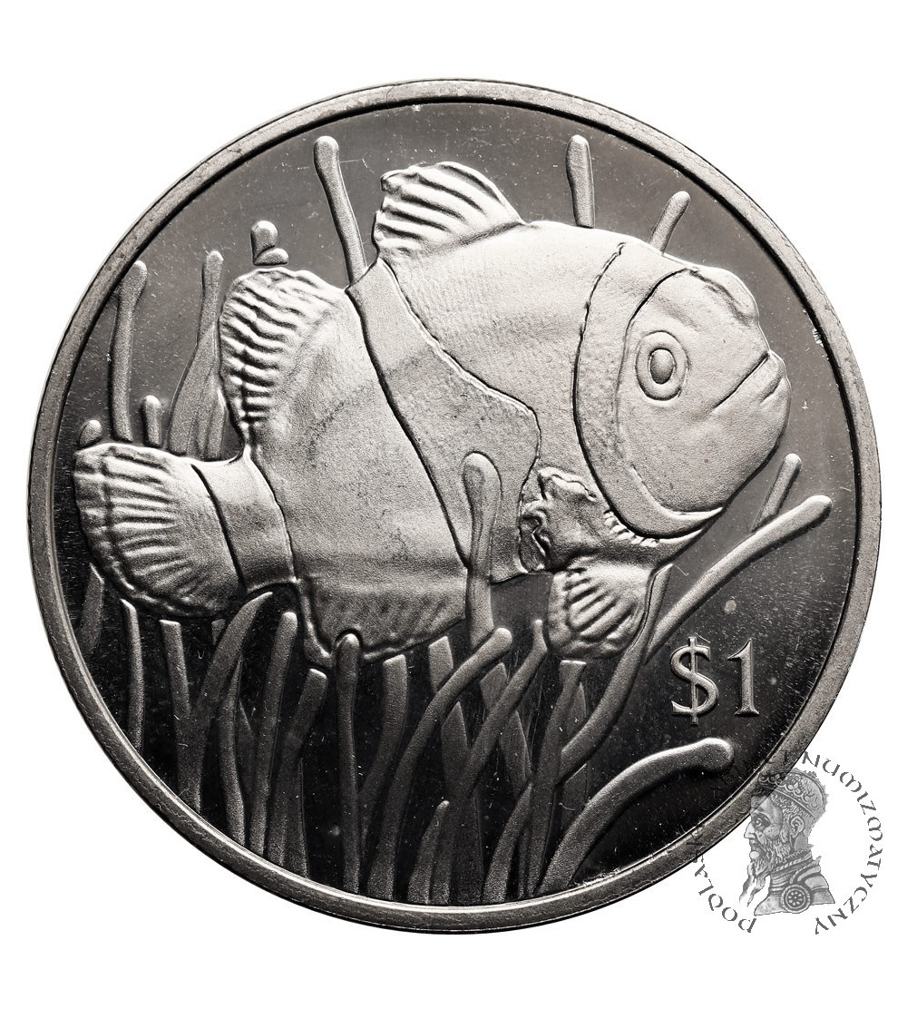 British Virgin Islands, Elizabeth II (1952-2022). 1 Dollar 2018, Clownfish, Series: Marine Animal