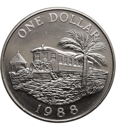 Bermudy, Elżbieta II (1952-2022). 1 dolar 1988, Kolej