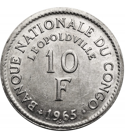 Congo. 10 Francs 1965