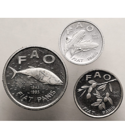 Chorwacja. Zestaw 1 Lipa, 20 Lipa, 2 Kune 1995, FAO, „FIAT PANIS – Niech będzie chleb” - 3 sztuki w zestawie