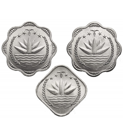 Bangladesz. Zestaw 3 monet obiegowych, 5 Poisha, 2 x 10 Poisha F.A.O.