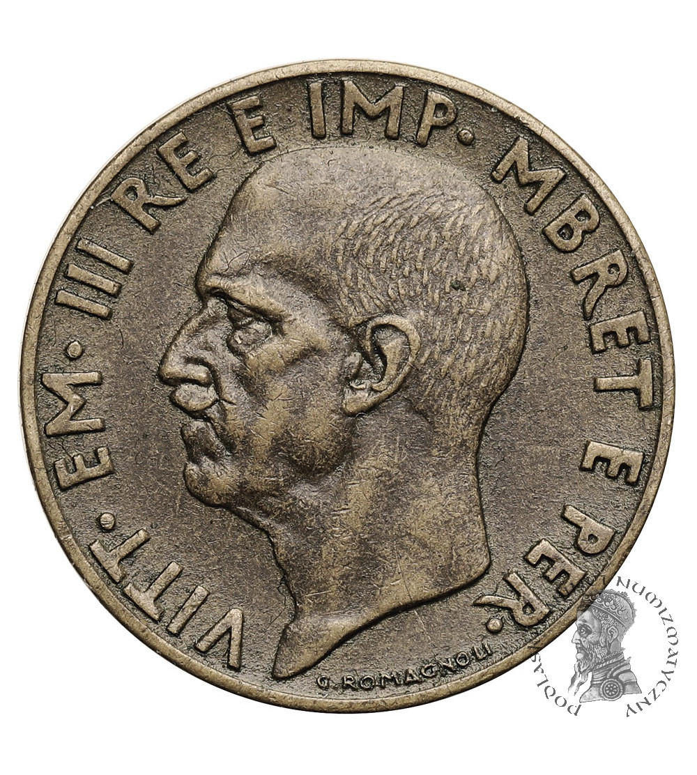 Albania, okupacja włoska. 0,10 Lek 1940 R, Rzym, Vittorio Emmanuel III 1939-1943