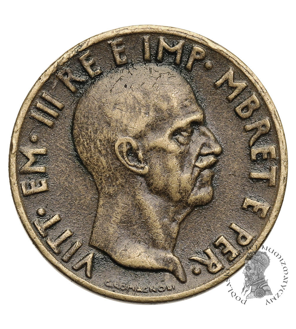 Albania, okupacja włoska. 0,05 Lek 1940 R, Rzym, Vittorio Emmanuel III 1939-1943