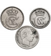 Denmark. Set of 3 coins: 10 Ore 1914, 25 Ore 1874, 25 Ore 1920