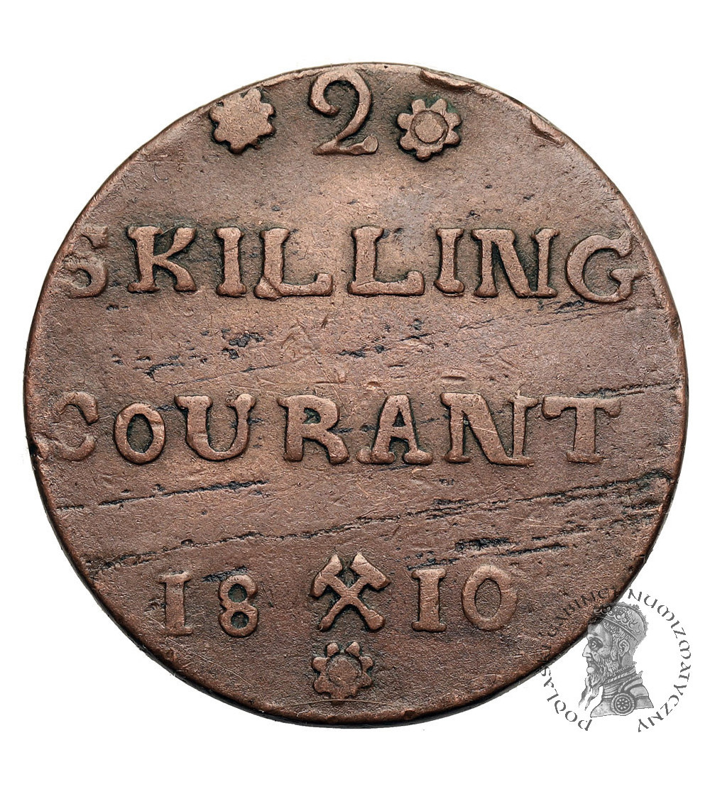 Norway, Frederick VI (1808-1814). 2 Skilling Courant 1810