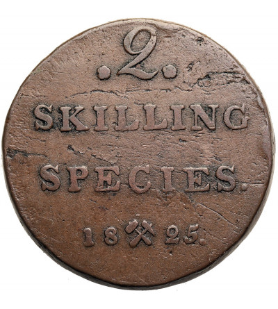 Norway, Charles XIV John (1818-1844). 2 Skilling Species 1825
