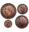 Greece, George I (1863-1913). Set of 4 coins: 1 Lepton, 2, 5, 10 Lepta 1869 BB