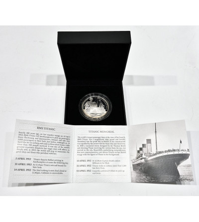 Alderney, Elizabeth II (1952–2022). 5 Pounds 2012, 100th anniversary of the Titanic - Silver