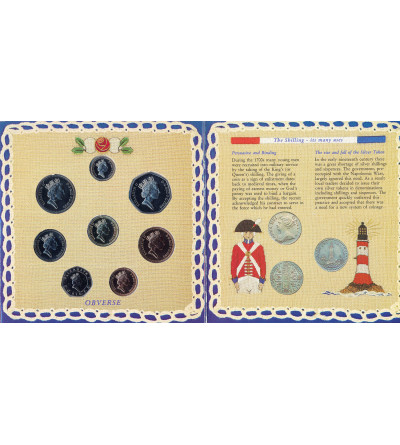 United Kingdom. Official 1990 Annual Set - 8 coins