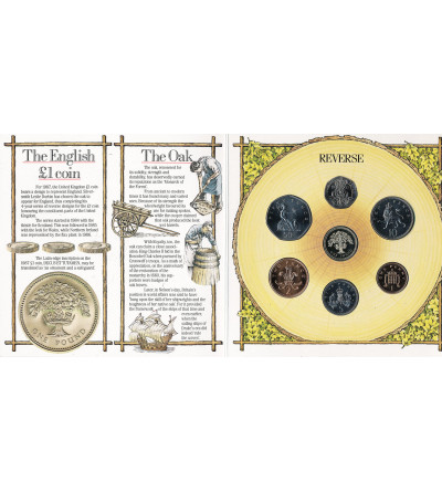 Wielka Brytania. Oficjalny zestaw rocznikowy 1987 - 7 monet