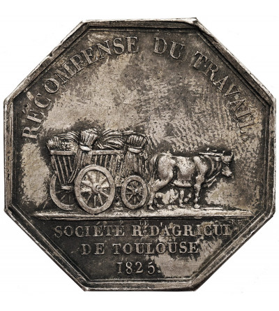 France, Toulouse. Medal / Token 1825 Olivier de Serres, Agricultural Society of Toulouse