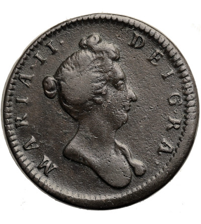 Wielka Brytania, Karol III (1649–1685). Medal bez daty (1677) upamiętniający małżeństwo Williama III z Mary II