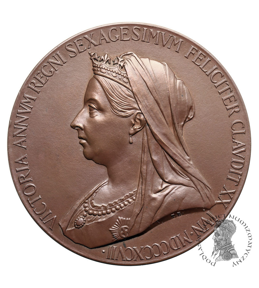 Wielka Brytania, Wiktoria (1837-1901). Medal 1897 Diamentowy Jubileusz królowej Wiktorii