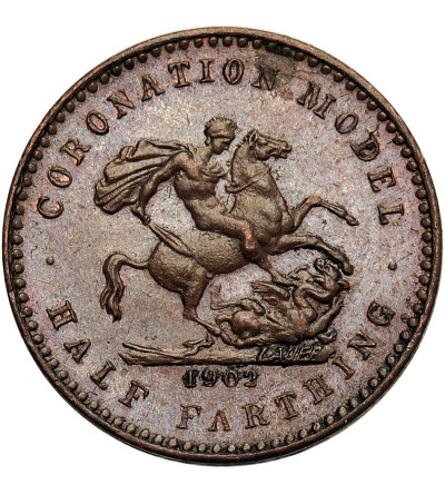 Great Britain, Edward VII (1901-1910). 1/2 Farthing / Coronation token 1902, Coronation of Edward VII
