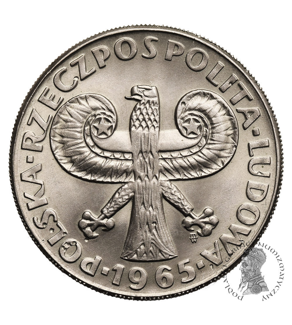 Poland, PRL (1952-1989). 10 Zlotych 1965, Sigismund Pillar