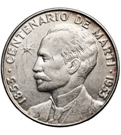 Cuba. 1 Peso 1953, 100th anniversary of the birth of José Martí, Cuban National Hero (1853-1895)